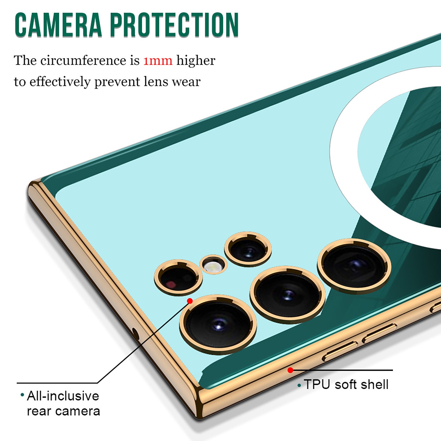 Wireless Charger Circle Magnetic Drop-resistant S24 Ultra-thin Plating Protective Cover Phone Case Wireless Charger Circle Magnetic Drop-resistant S24 Ultra-thin Plating Protective Cover Phone Case